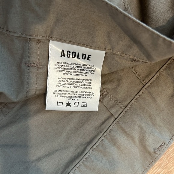 AGOLDE Daria High Waist Crop Wide Leg Twill Utility Pants NWT Size - 27 - Picture 9 of 10